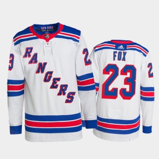 2021-22 New York Rangers Adam Fox Away Jersey White Primegreen Authentic Pro Uniform