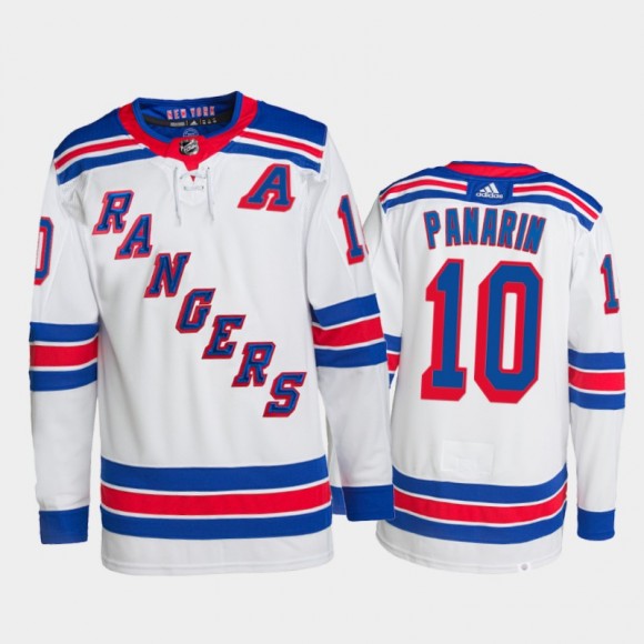 2021-22 New York Rangers Artemi Panarin Away Jersey White Primegreen Authentic Pro Uniform