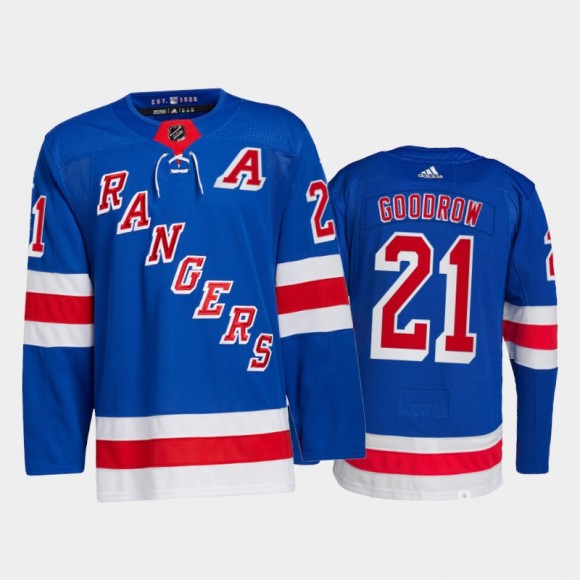 2021-22 New York Rangers Barclay Goodrow Primegreen Authentic Jersey Blue Home Uniform