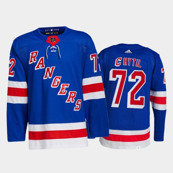 2021-22 New York Rangers Filip Chytil Primegreen Authentic Jersey Blue Home Uniform