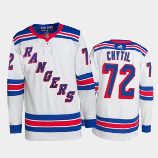 2021-22 New York Rangers Filip Chytil Away Jersey White Primegreen Authentic Pro Uniform