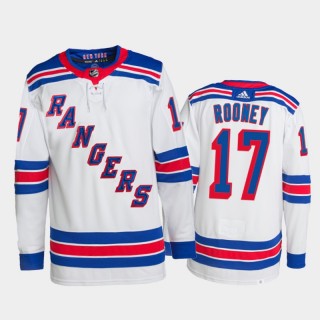 2021-22 New York Rangers Kevin Rooney Away Jersey White Primegreen Authentic Pro Uniform