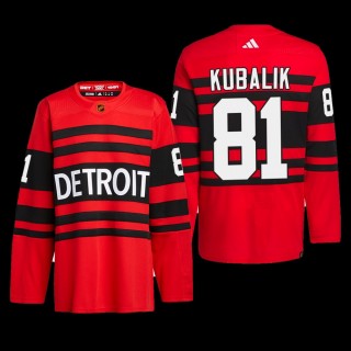 Dominik Kubalik Detroit Red Wings Authentic Pro Jersey 2022 Red #81 Reverse Retro 2.0 Uniform