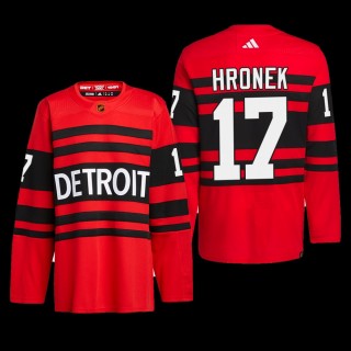 Filip Hronek Detroit Red Wings Authentic Pro Jersey 2022 Red #17 Reverse Retro 2.0 Uniform