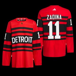 Filip Zadina Detroit Red Wings Authentic Pro Jersey 2022 Red #11 Reverse Retro 2.0 Uniform