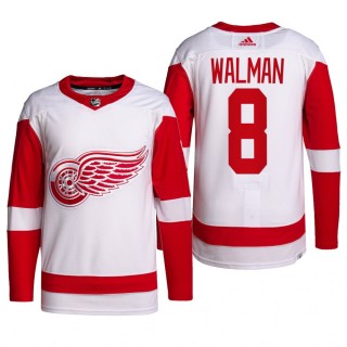 Detroit Red Wings 2022 Away Jersey Jake Walman White #8 Primegreen Authentic Pro Uniform