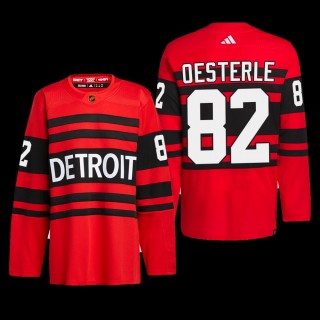 Jordan Oesterle Detroit Red Wings Authentic Pro Jersey 2022 Red #82 Reverse Retro 2.0 Uniform