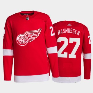 2021-22 Detroit Red Wings Michael Rasmussen Pro Authentic Jersey Red Home Uniform