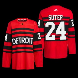 Pius Suter Detroit Red Wings Authentic Pro Jersey 2022 Red #24 Reverse Retro 2.0 Uniform