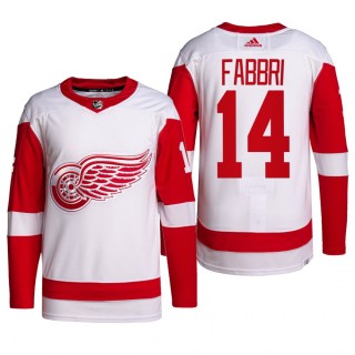 2022 Detroit Red Wings Robby Fabbri Away Jersey White Primegreen Authentic Pro Uniform