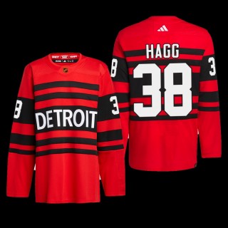 Robert Hagg Detroit Red Wings Authentic Pro Jersey 2022 Red #38 Reverse Retro 2.0 Uniform