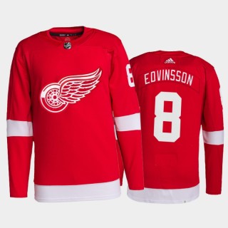 2021-22 Detroit Red Wings Simon Edvinsson Pro Authentic Jersey Red Frolunda HC 2021 Draft Uniform
