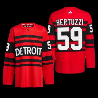 Tyler Bertuzzi Detroit Red Wings Authentic Pro Jersey 2022 Red #59 Reverse Retro 2.0 Uniform