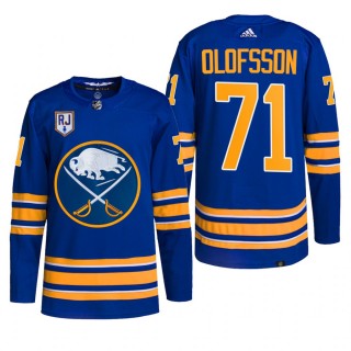 Victor Olofsson Buffalo Sabres Honor Rick Jeanneret patch Jersey 2022 Royal #71 Authentic Pro Uniform