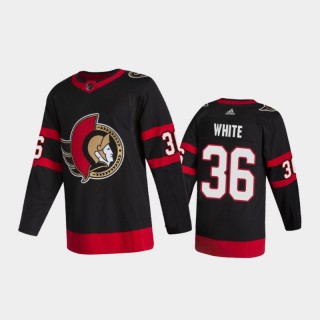 Ottawa Senators Colin White #36 Home Black 2020-21 2D Authentic Pro Jersey