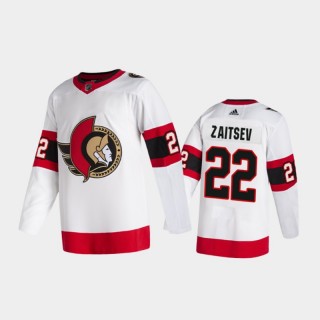 Ottawa Senators Nikita Zaitsev #22 Away White 2020-21 2D Authentic Pro Jersey