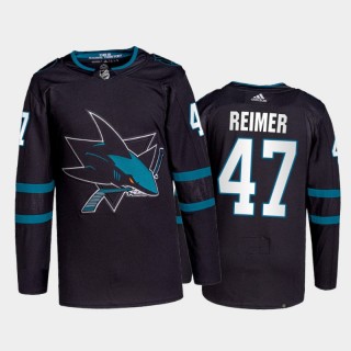 James Reimer San Jose Sharks Authentic Pro Jersey 2021-22 Black #47 Alternate Uniform
