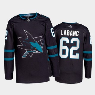 Kevin Labanc San Jose Sharks Authentic Pro Jersey 2021-22 Black #62 Alternate Uniform