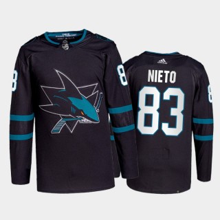 Matt Nieto San Jose Sharks Authentic Pro Jersey 2021-22 Black #83 Alternate Uniform