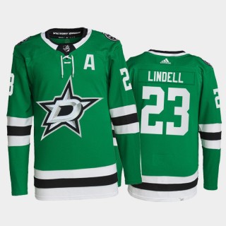 2021-22 Dallas Stars Esa Lindell Primegreen Authentic Jersey Green Home Uniform
