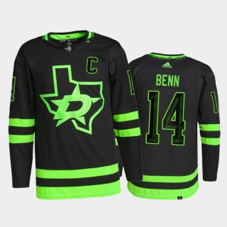 2021-22 Dallas Stars Jamie Benn Pro Authentic Jersey Black Alternate Uniform