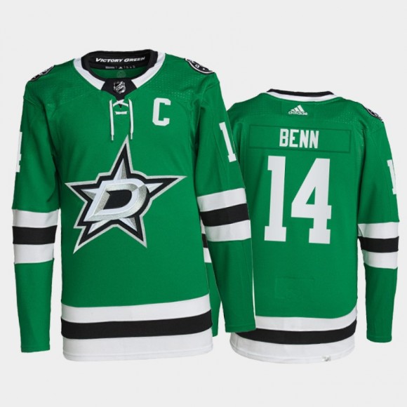 2021-22 Dallas Stars Jamie Benn Primegreen Authentic Jersey Green Home Uniform