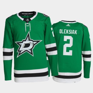 2021-22 Dallas Stars Jamie Oleksiak Primegreen Authentic Jersey Green Home Uniform