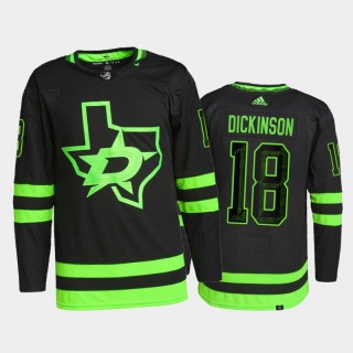 2021-22 Dallas Stars Jason Dickinson Pro Authentic Jersey Black Alternate Uniform