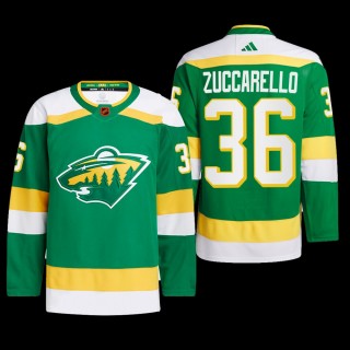 Minnesota Wild 2022 Reverse Retro 2.0 Jersey Mats Zuccarello Green #36 Authentic Pro Uniform